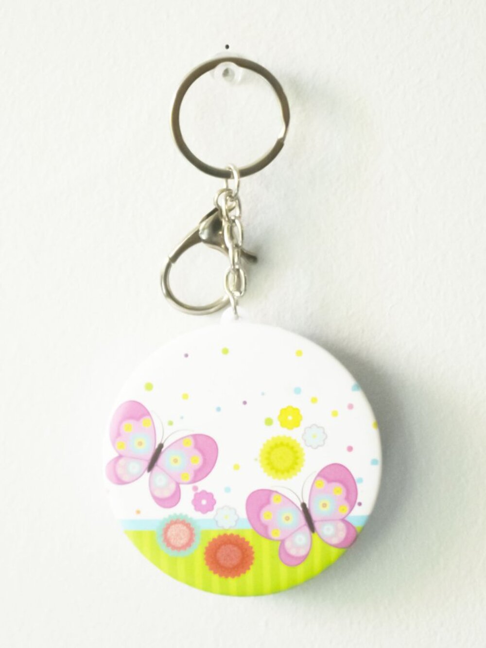 Butterfly Compact Mirror Keychain